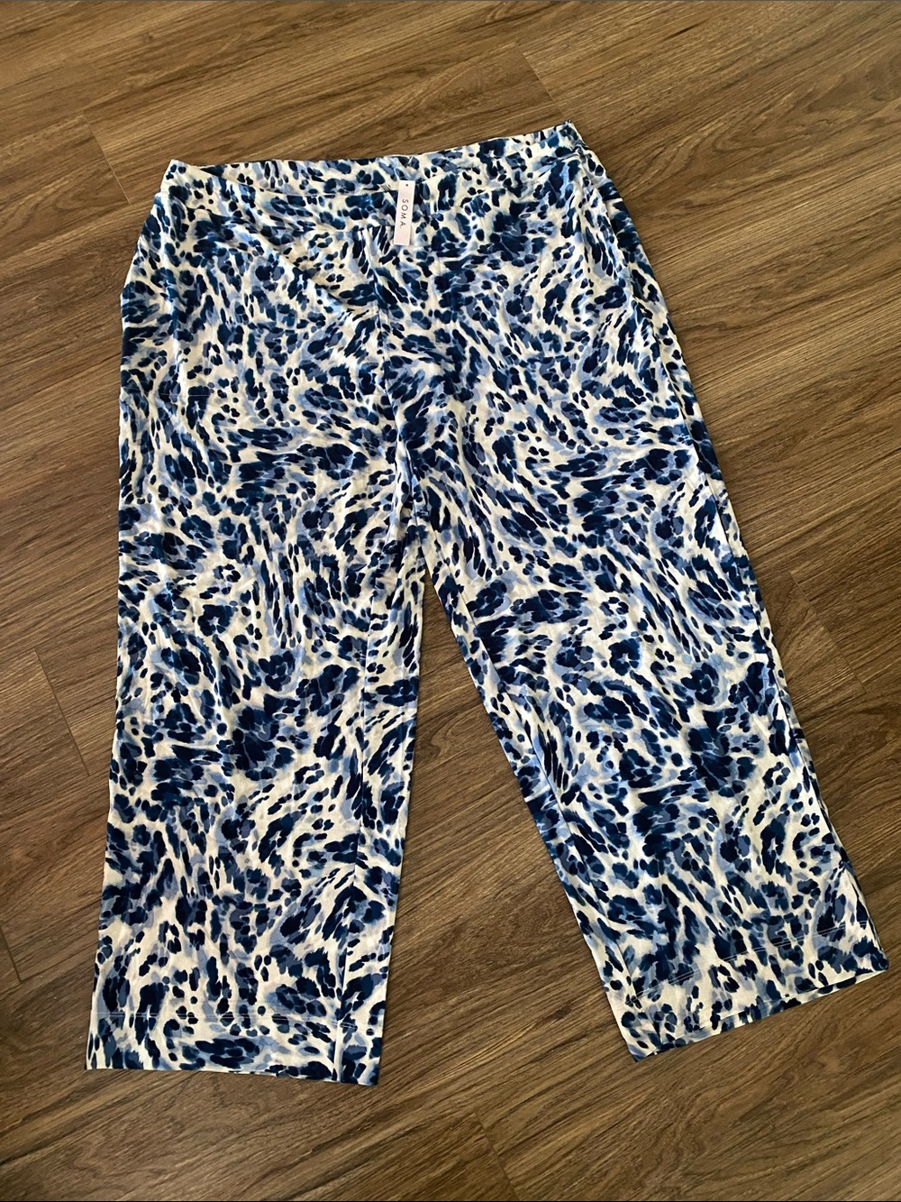 NEW! Soma Blue and White Abstract Print pajama pants size XXL. Lougewear